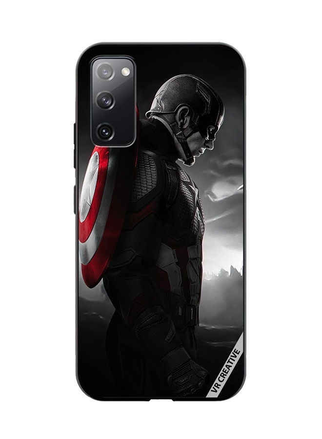 VR CREATIVE Protective Case Cover For Samsung Galaxy S20 FE 5G Captain America Design Multicolour - Image 1
