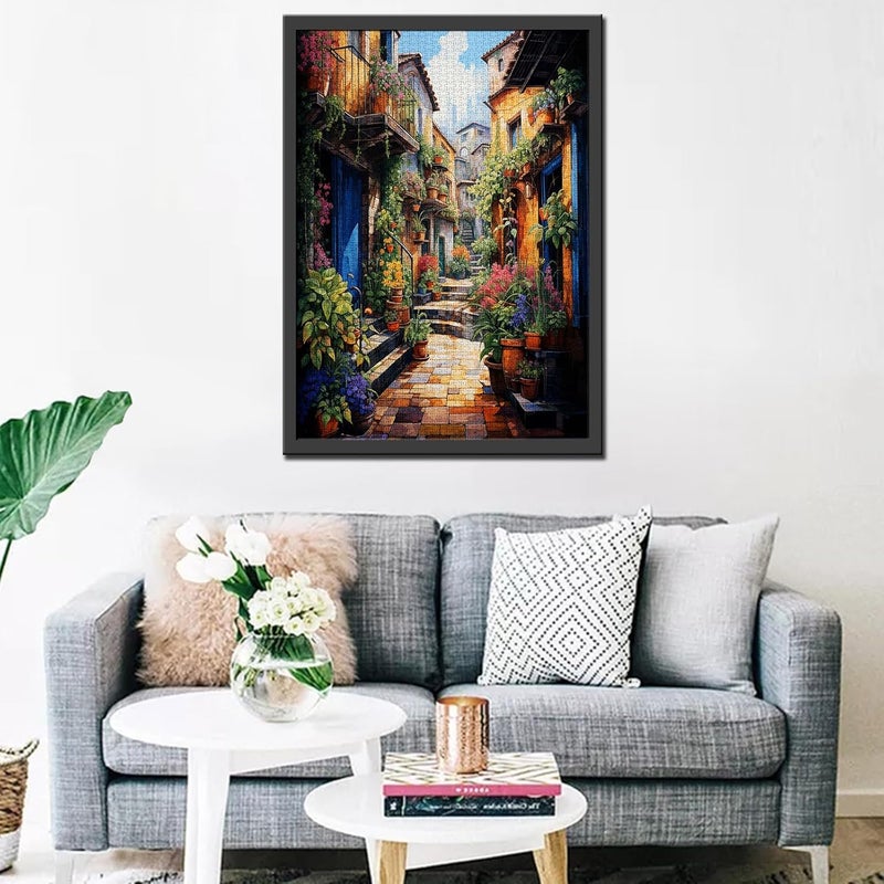 Tucocoo 1000 Piece Jigsaw Puzzle for Adults Challenging Puzzle Perfect for Game  Italy Street Sunlight Scenery Puzzle  1000 Piece Puzzle Art for Family Fun Adult Puzzle Games 27 x 20inch - Image 3