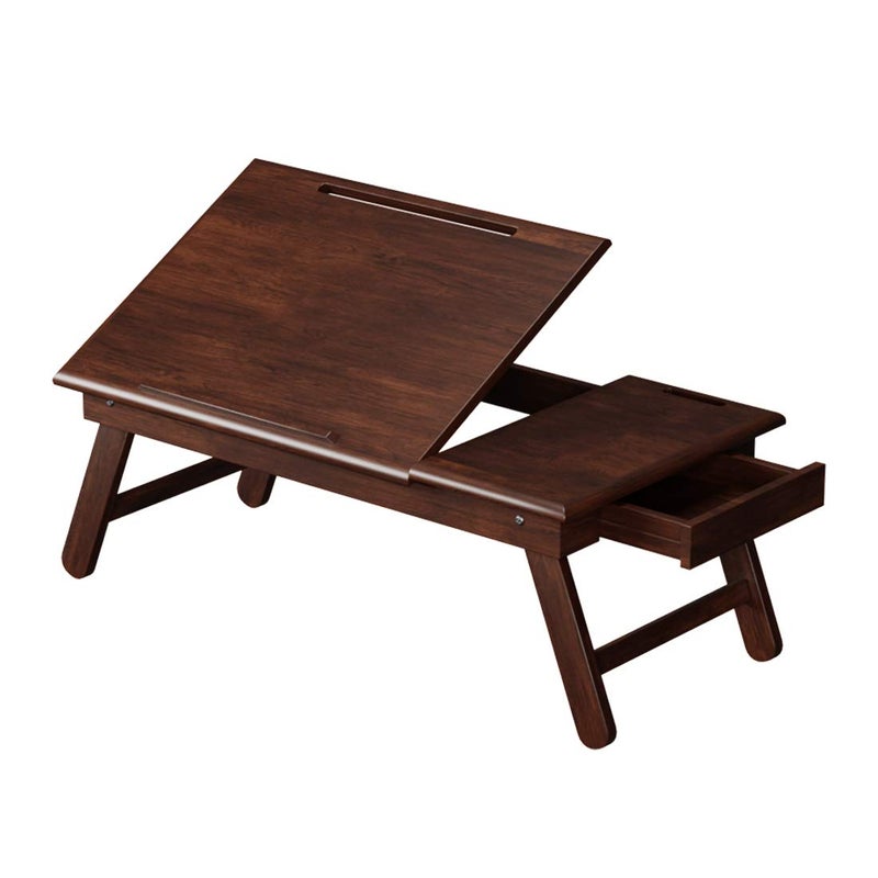 Prateek Art And Craft Prateek Art And Craft Mango Wooden Study Table Open able Top with Side Drawer Sleeve On Table Top to Insert Tab Mobile Brown  - Image 1