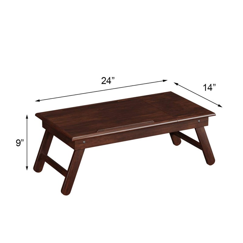 Prateek Art And Craft Prateek Art And Craft Mango Wooden Study Table Open able Top with Side Drawer Sleeve On Table Top to Insert Tab Mobile Brown  - Image 2