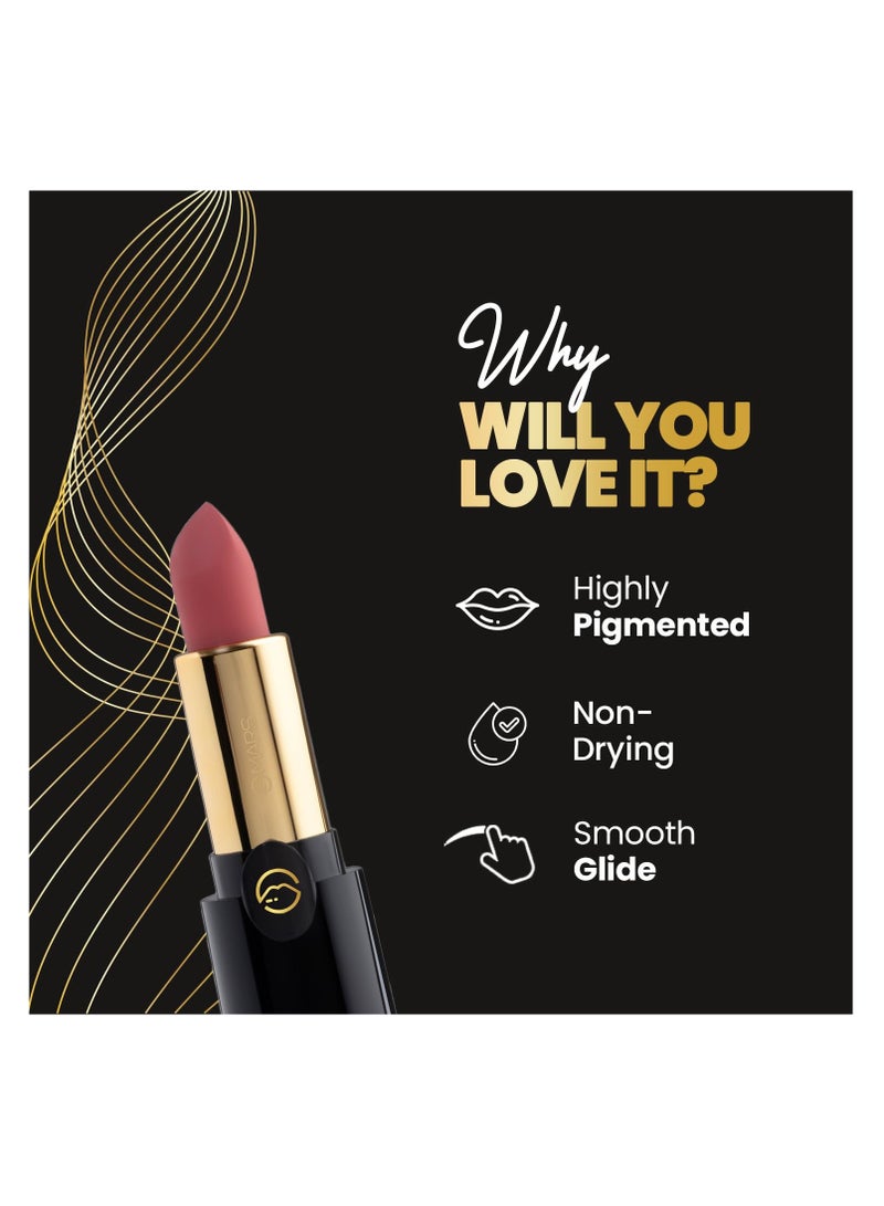 MARS Plush Velvet Creamy Matte Lipstick for women  Smooth Glide   One Swipe Pigmention   Non Drying and Creamy Formula   Rich and Vibrant Color   3.2 gm    08-Caramel Joy - Image 3