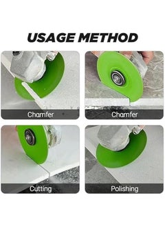 Generic Klyzor Glass  Rock Cutting Disc - 4 Flat Grinding Disc Tile Ceramic Saw Blade for Angle Grinder, Rock Saw for Cutting Ceramic  Glass (A, 6)  - Image 3