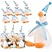Vertintong 12 Pcs Silly Goose Plush Stuffed Animal Toy Birthday Decorations 8 inch One Silly Goose Baby Shower Party Favor Duck Stuffed Animal with Birthday Hat for Girls Funny Party Supplies Blue - Image 2
