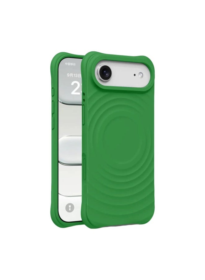 Liquid Silicone Magnetic 3D Ripple Phone Case for Apple iPhone 17 Air, Full Coverage, Shockproof - Image 1