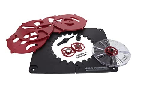 Milescraft 1207 DesignInlay Kit Router Template Jig Black and Red Small