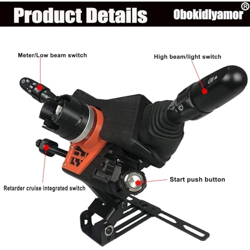 Obokidly Upgrade Type DIY Racing Simulator Steering Wheel Turn Signal Wiper Lever Switch For Logitech G27 G29 G920 G923 Logitech Thrustmaster T300 (Upgrade Type-For G27/G29, Black) - Image 3