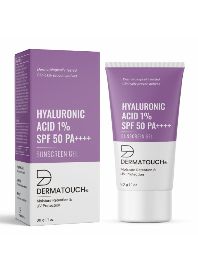 ديرماتوتش حمض الهيالورونيك 1٪ واقي من الشمس | SPF 50 pa++++ | لجميع أنواع البشرة | لا توجد طبقة بيضاء | 30 جم - Image 1