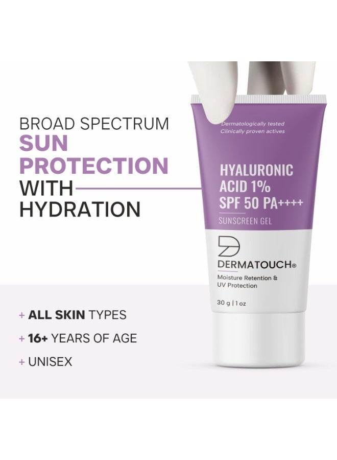 ديرماتوتش حمض الهيالورونيك 1٪ واقي من الشمس | SPF 50 pa++++ | لجميع أنواع البشرة | لا توجد طبقة بيضاء | 30 جم - Image 3