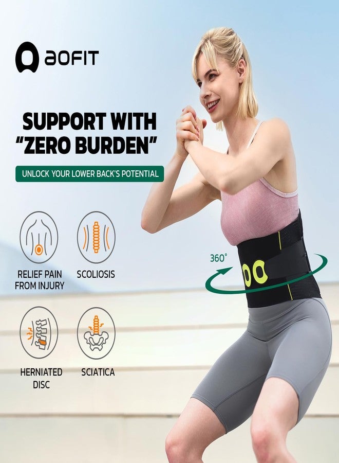 aoFIT Back Brace for Lower Back Pain Relief with 360-Degree Biochemical Hug Support,Back Support Belt for Men and Women,Soft Breathable Fabric Lumbar Support for Herniated Disc, Sciatica S - Image 2