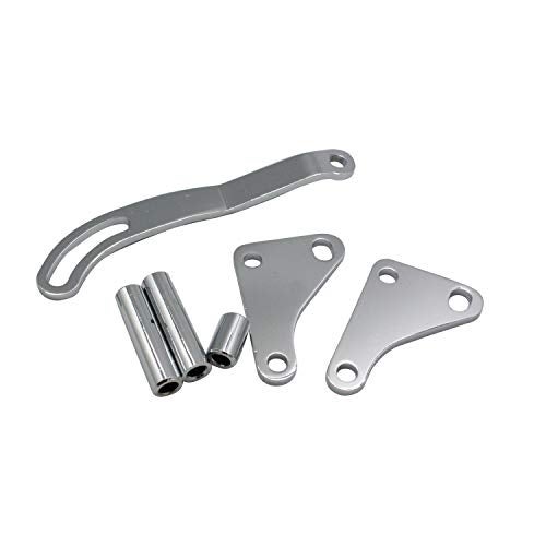 TAKPART Chrome Power Steering Pump Mounting Bracket 3129BK Compatible for SB Chevy - Image 1
