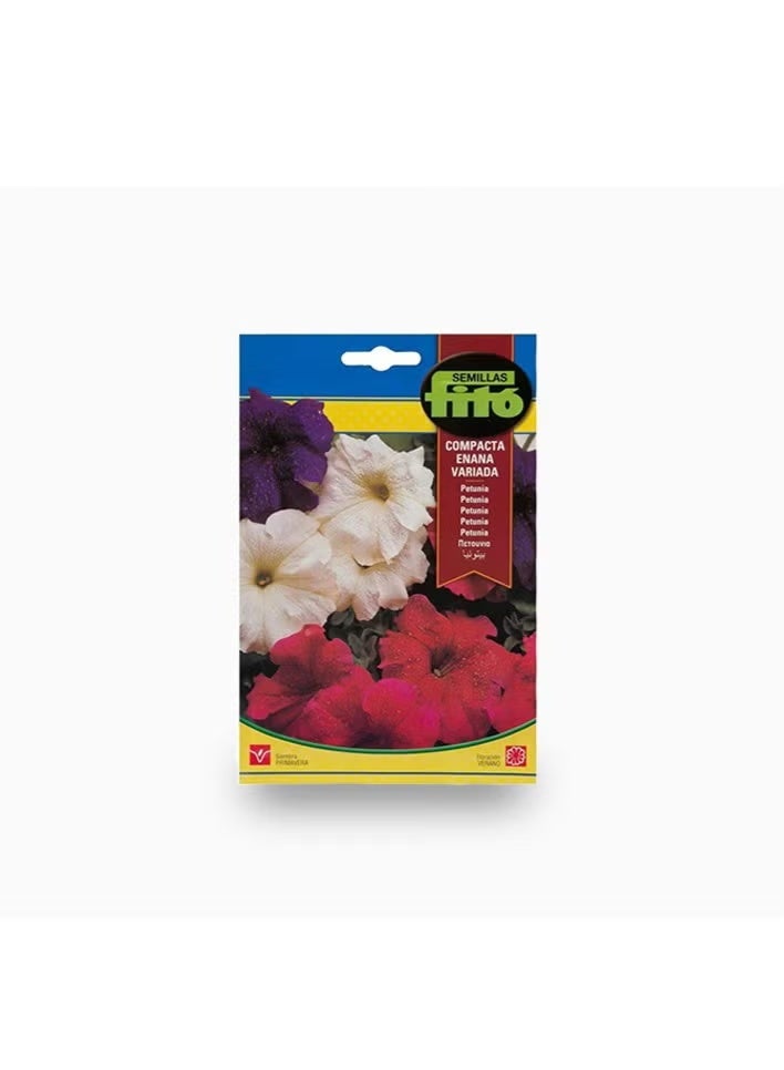Fito Dwarf Petunia Compact Mix Flower Premium Quality Seeds (Made in Spain) by Semillas Fitó