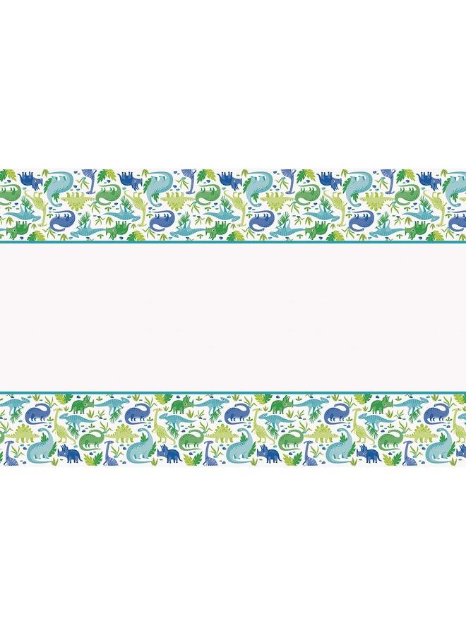 Unique Blue & Green Dinosaur Plastic Table Cover ; 54" X 84" ; 1 Pc - Image 4