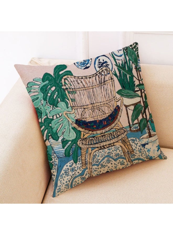 Printed Decorative Pillow Case Multicolour