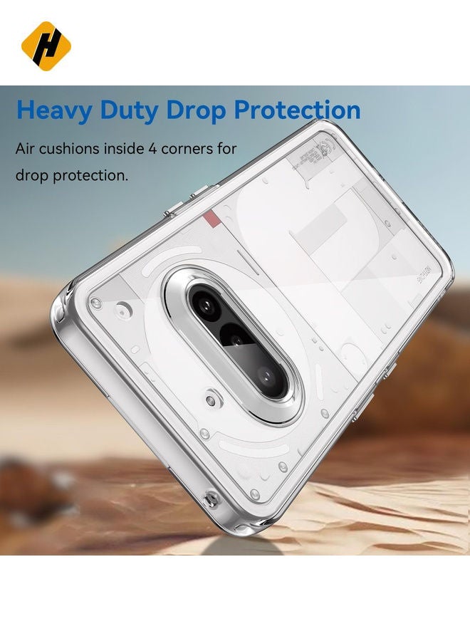 HuHa Protective Cover For Nothing Phone 3a Colorful Series Acrylic Hybrid TPU Phone Case (Transparent)  - Image 3