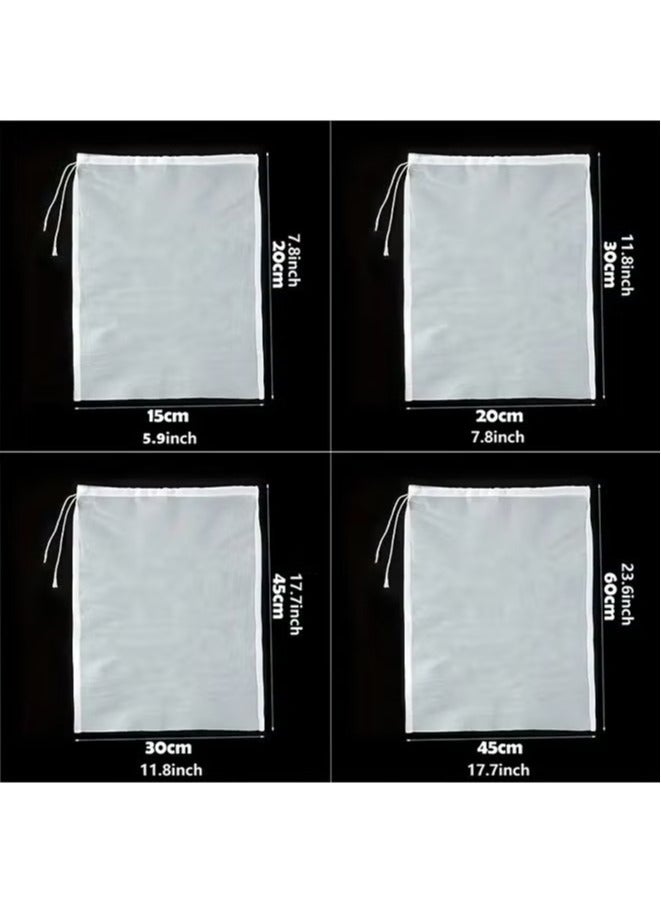 4 عبوات من النايلون الجوز كيس حليب الصويا مرشح حليب الصويا القابل لإعادة الاستخدام من النايلون القطني مصفاة طعام المطبخ - Image 2