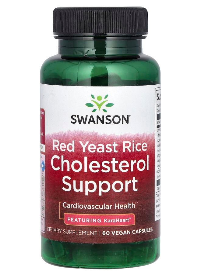 Red Yeast Rice Cholesterol Support 60 Vegan Capsules