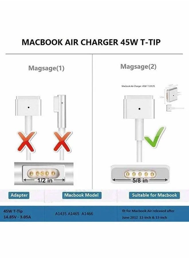 Generic - 45W MagSafe 2 Power Adapter For MacBook Air White - Image 1