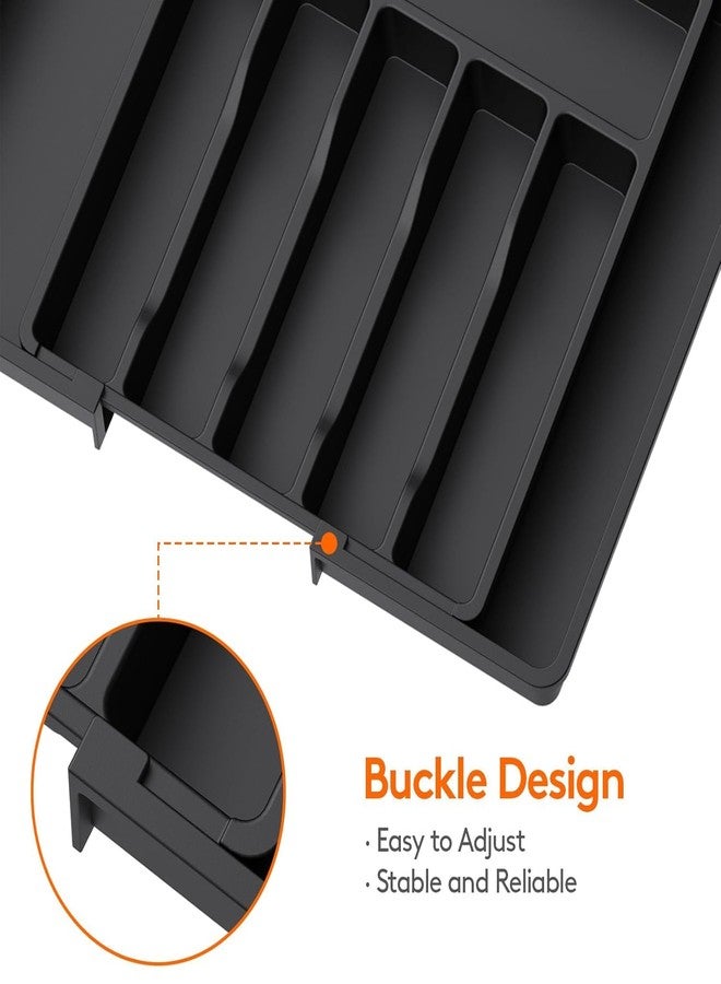 JUICIQ Expandable Cutlery Tray Organizer – 8 Adjustable Compartments | BPA-Free Kitchen Drawer Storage for Utensils & Silverware - Image 5