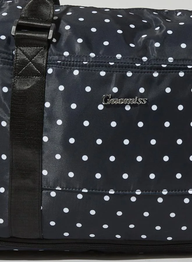 Styli  Black Polka Dot Gym Bag for Women | Best Price UAE