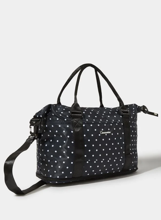 Styli  Black Polka Dot Gym Bag for Women | Best Price UAE