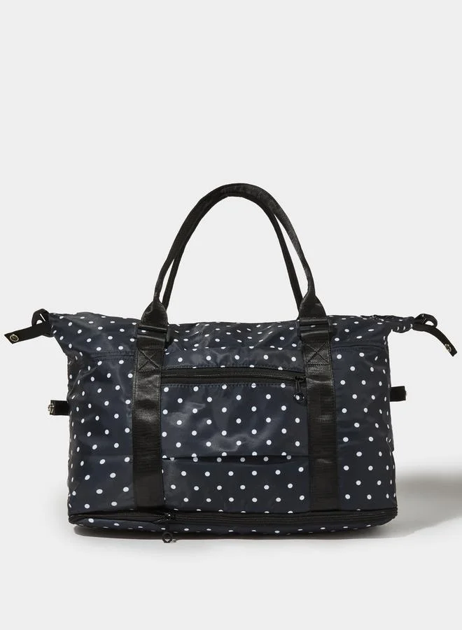 Black Polka Dot Gym Bag