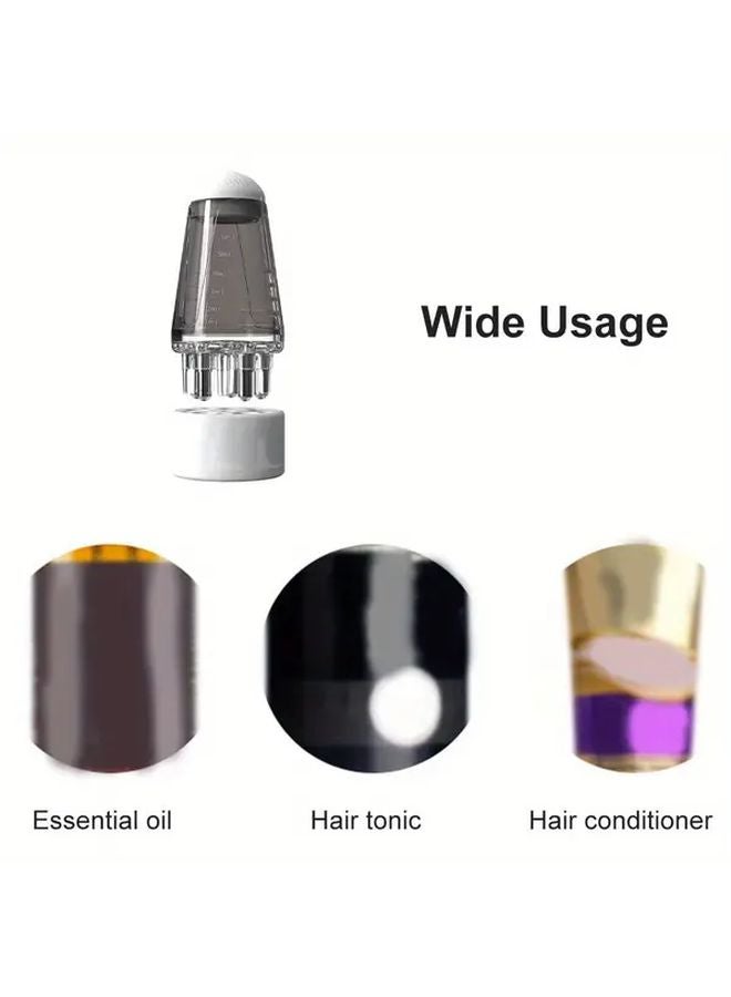 Gray Scalp Massage Comb Applicator For Essential Oil Hair Treatment Fatigue Relief - Image 5