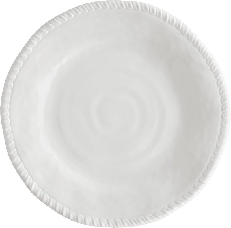 UP طقم أدوات المائدة من UPware مكون من 12 قطعة من الميلامين مع حبال للأطباق والأوعية للخدمة لـ 4 أشخاص باللون الأبيض - Image 2