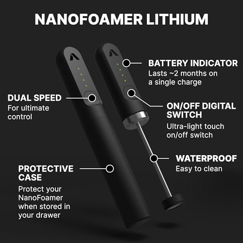 Subminimal NanoFoamer Lithium Performance Milk Foamer | USB-C Rechargeable, IP4 Waterproof, Dual-Speed, Stainless Steel | Premium Microfoamed Milk in 30 Seconds, Barista-Style Coffee Drinks at Home - Image 4