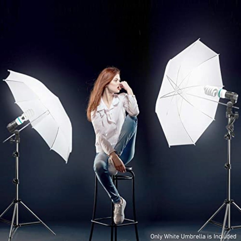 Translucent Soft Light or Gold Black Reflective Professional Photography Studio Lighting Umbrellas 2pack 43" white - Image 4