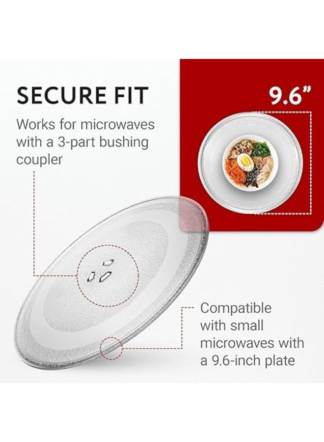 Small Glass Microwave Plate - Replacement Turntable Plate for Small Microwaves 9.6 inch / 24.5cm - Image 4