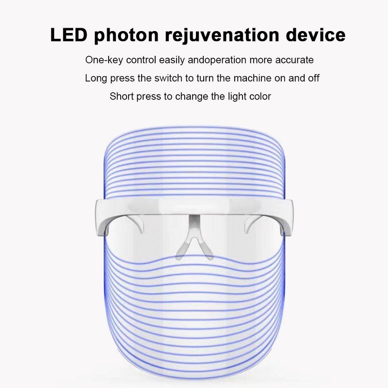 LED Photon Rejuvenation Instrument Red Orange and blue Facial Care Light Machine Multi-functional Phototherapy and Skin Beauty Rejuvenation Instrument - Image 5
