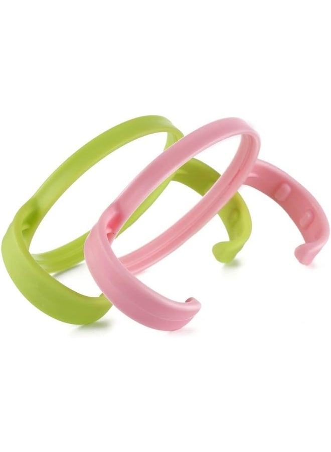 ROMIRUS مقابض لزجاجات تغذية كوموتومو (مجموعة من 4، 2 وردي + 2 أخضر) - Image 2