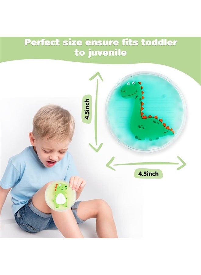 Hilph حزم ثلج للأطفال للإصابات، حزمة ثلج ديناصور قابلة لإعادة الاستخدام للأطفال، حزم هلام ساخن وبارد للإصابات، تخفيف الألم، الكدمات والجروح (3 حزم) - Image 4