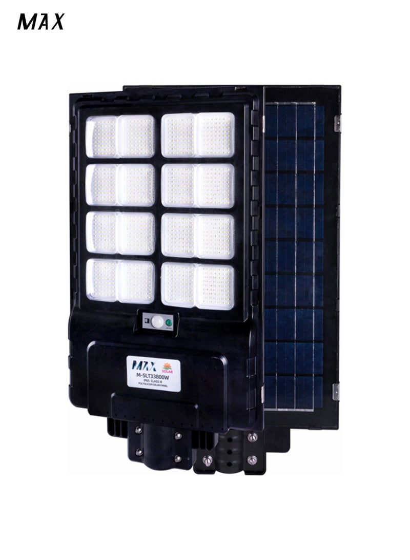 Max 2000W Solar Street Light with SMD LED, 4.5V 25W Solar Panel, 3.2V 25Ah Li-ion Battery, Remote & Optical Sensor Control, Outdoor Solar Lamp for Garden Yard Pathway Park - Image 1