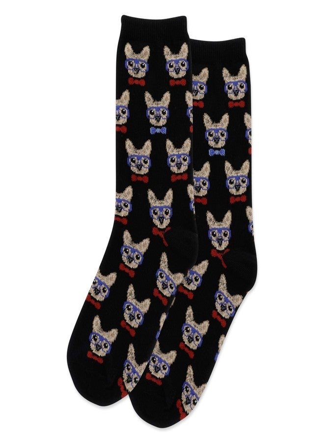 Hot Sox Smart Frenchie Kids Socks, Black, 1 Pair, Small/Medium