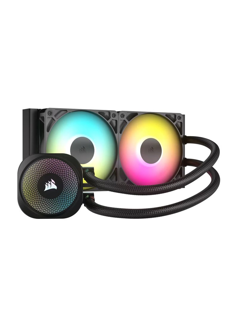 CORSAIR Nautilus 240 RS ARGB Liquid CPU Cooler, 240mm Radiator, Dual 120mm ARGB Fans, Efficient Cooling, High Performance, Quiet Operation, Advanced Pump Design, Easy Installation, Universal Socket Compatibility (Intel & AMD), CW-9060092-WW Black - Image 1