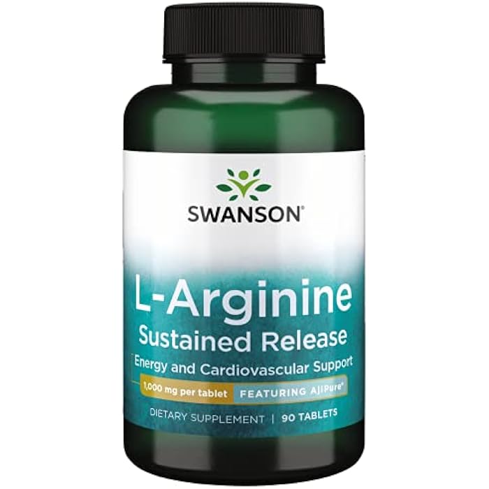 Swanson L-ARGININE Sustained Release AJI 1000Mg 90T - Image 1