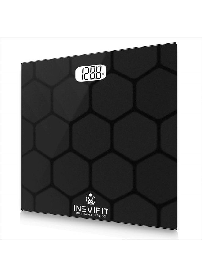 INEVIFIT - INEVIFIT Bathroom Scale, Highly Accurate Digital Bathroom Body Scale, Measures Weight up to 400 lbs. Includes Batteries - Image 1