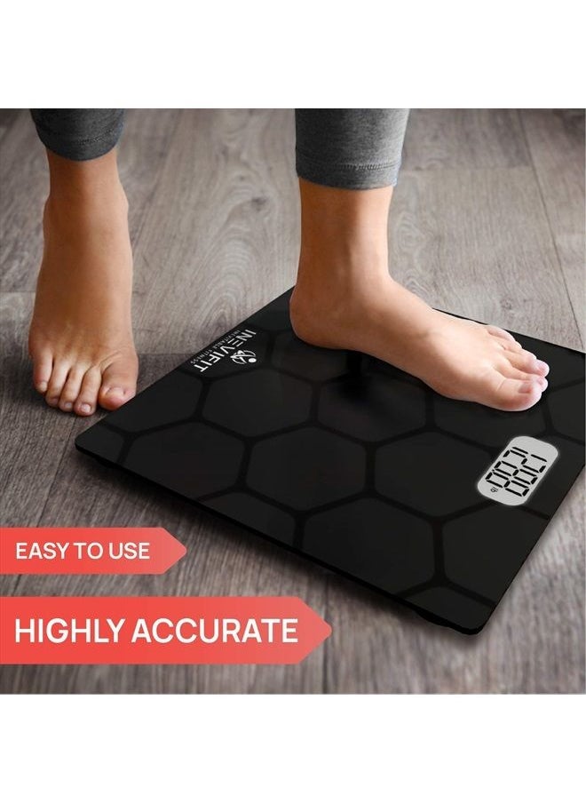 INEVIFIT - INEVIFIT Bathroom Scale, Highly Accurate Digital Bathroom Body Scale, Measures Weight up to 400 lbs. Includes Batteries - Image 1