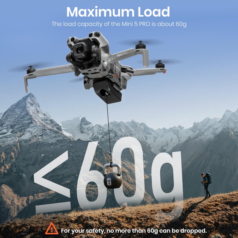 ستارت آر سي نظام إسقاط الطائرات بدون طيار  لجهاز DJI Mini 5 Pro، جهاز إطلاق الحمولة/التسليم/النقل لملحقات DJI Mini 5 Pro - Image 5