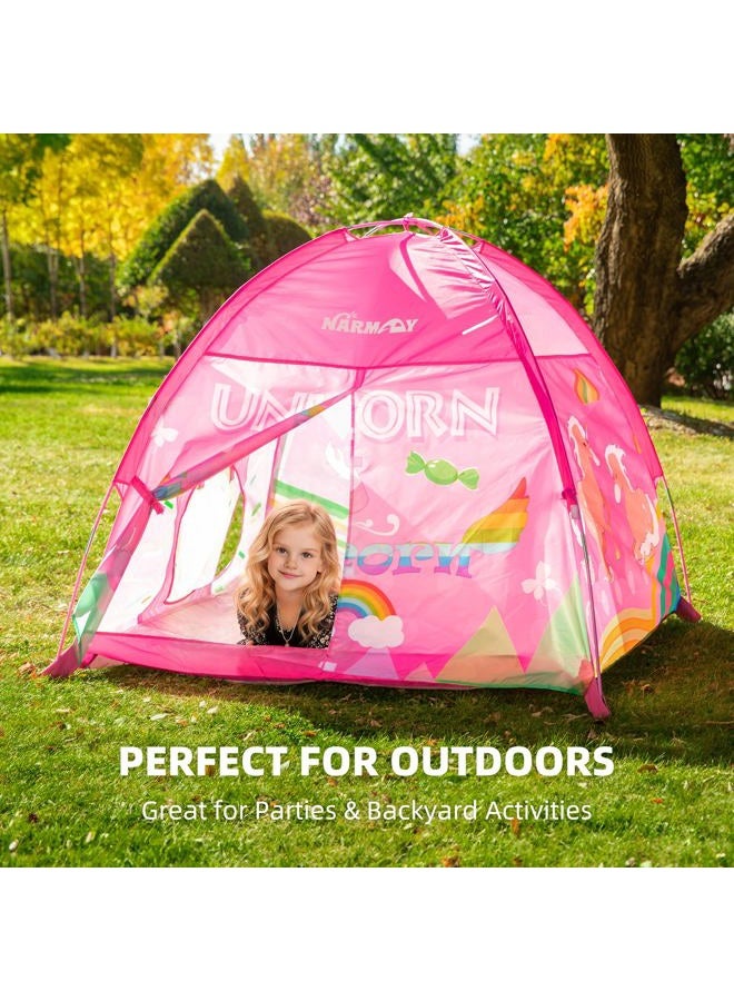 NARMAY ® Play Tent Unicorn Dome Tent for Kids Indoor/Outdoor Fun - 48 x 48 x 40 inch - Image 2
