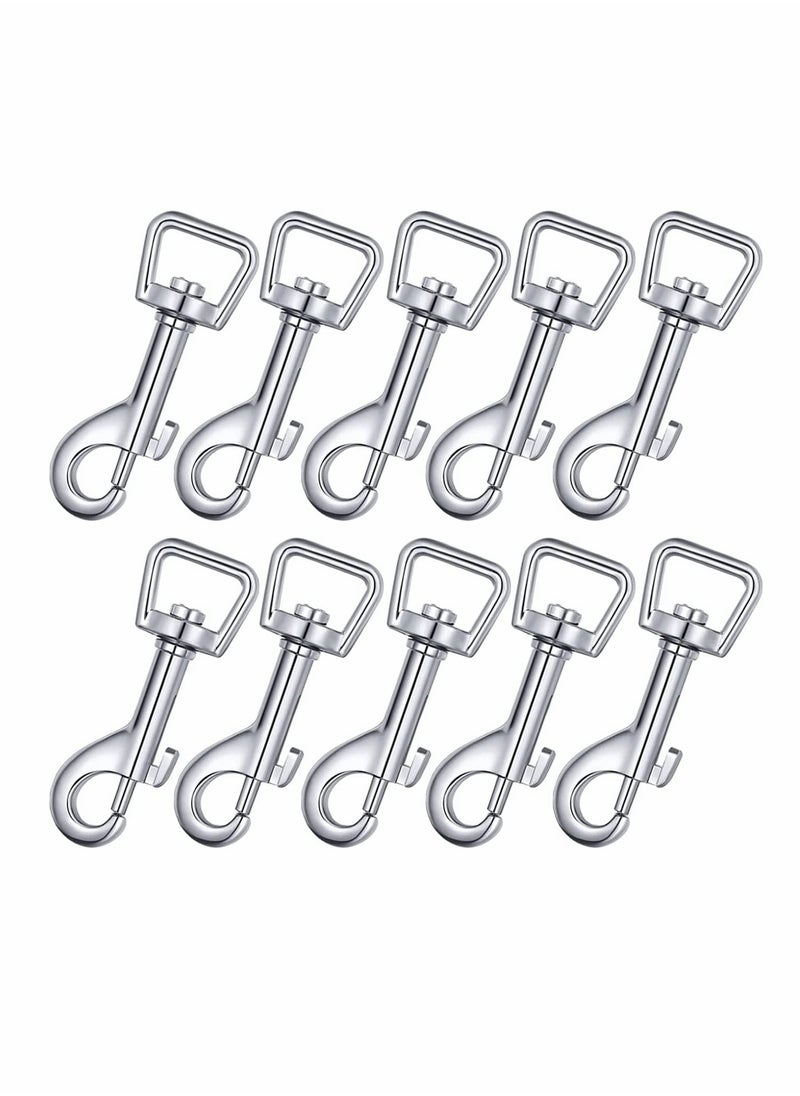 KASTWAVE - 10 Pcs Dog Leash With Hook Buckle 360° Swivel Snap Hooks Square Eye Swivel Bolt Snap Heavy Duty Trigger Hooks Clips Stainless Steel Clips Clasp Suitable for connecting pet collars and keychains - Image 1
