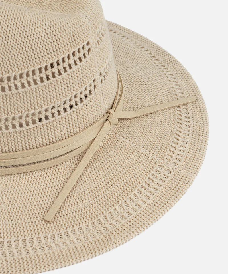 Ipekyol  Contrast Trim Textured Hat for Women | Best Price UAE