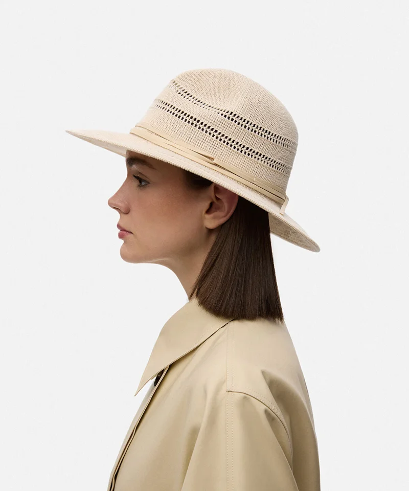 Ipekyol Contrast Trim Textured Hat