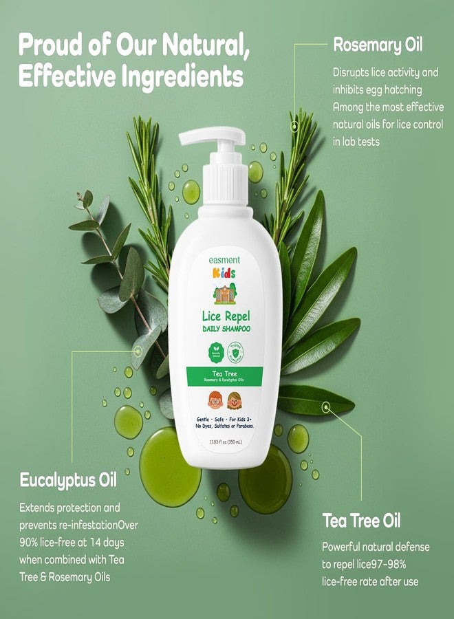 Easment Lice Shampoo & Comb for Kids Kit: Head Lice Prevention Shampoo with Powerful Tea Tree & Rosemary Oils, Professional Lice Comb Defenses Lice & Nits(Eggs), Para Piojos y Liendres, Perfect for Kids 3+ - Image 3