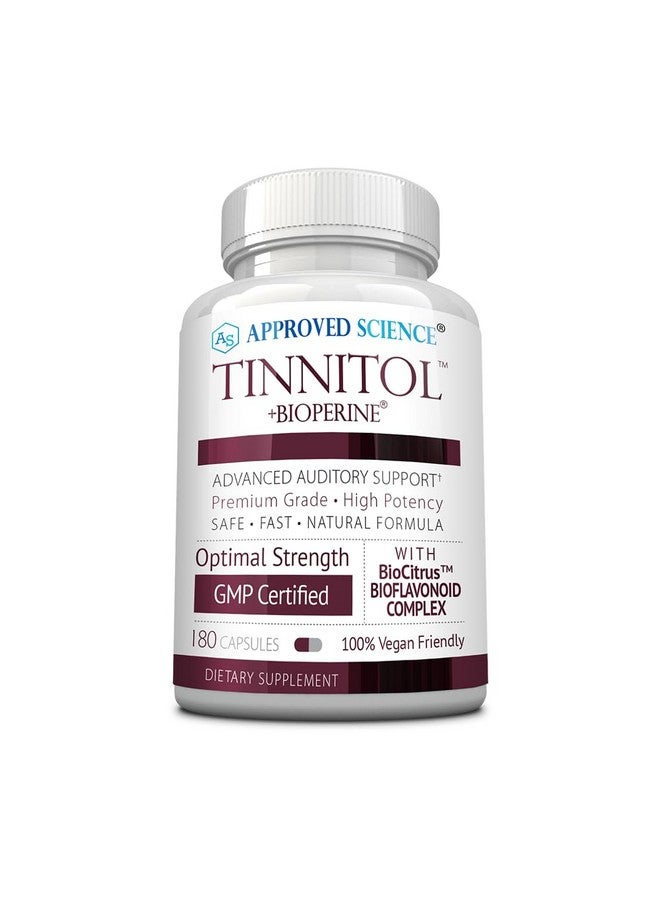 Approved Science Approved Science Tinnitol - Tinnitus Support Supplement - Ease Ringing in The Ears - Boost Inner Ear Health - 1 Bottle - 3 Month Supply - Made in The USA  - Image 1