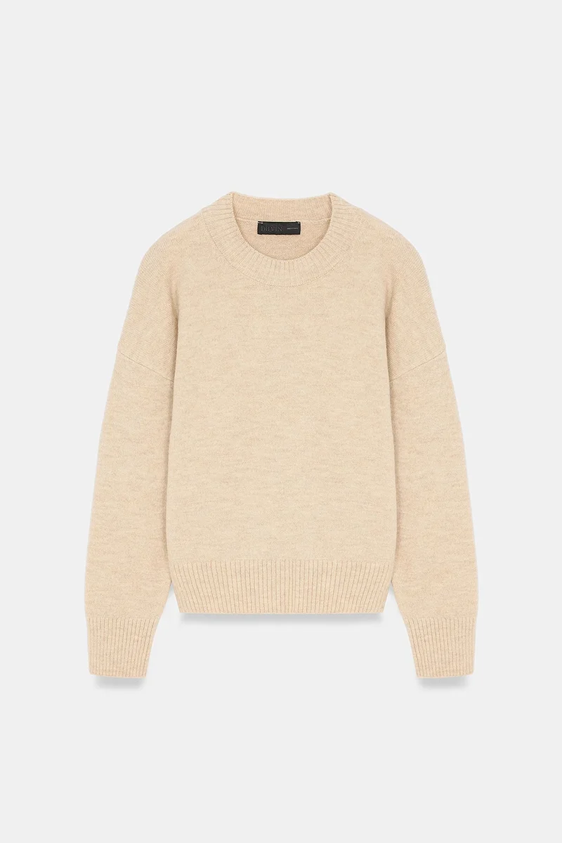 Dilvin Beige Natural DILVIN Women's Knit Sweater for Women | Best Price UAE