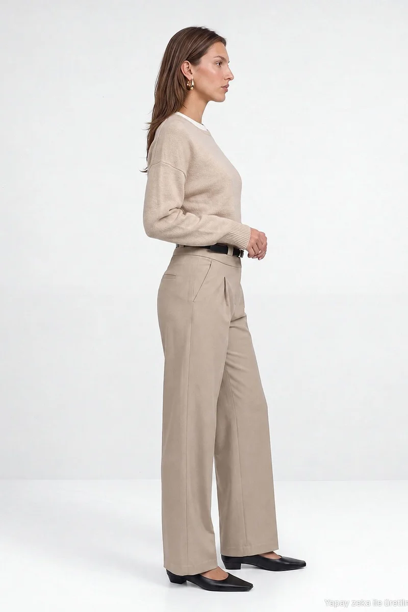 Dilvin Beige Natural DILVIN Women's Knit Sweater for Women | Best Price UAE