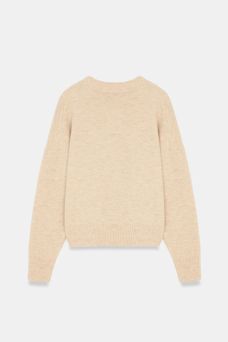 Dilvin Beige Natural DILVIN Women's Knit Sweater for Women | Best Price UAE