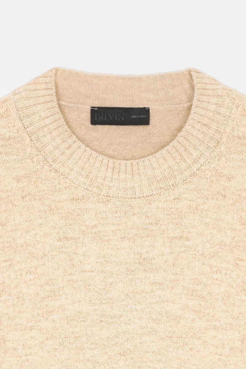 Dilvin Beige Natural DILVIN Women's Knit Sweater for Women | Best Price UAE